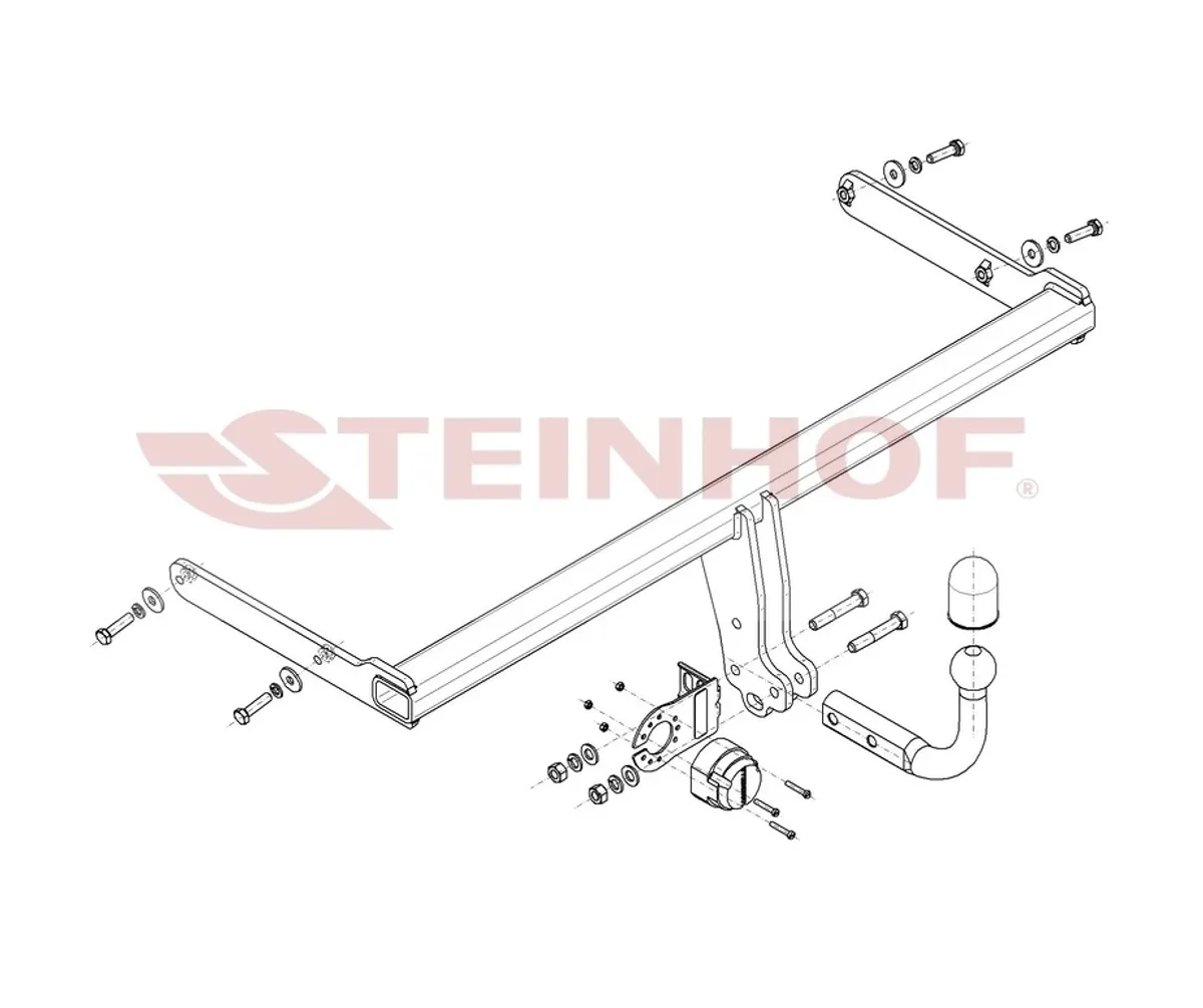 Фаркоп Steinhof для Volkswagen Golf Cross 2007-2014 V-068 в 