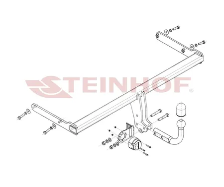 Фаркоп Steinhof для Volkswagen Golf Cross 2007-2014 V-068 в 