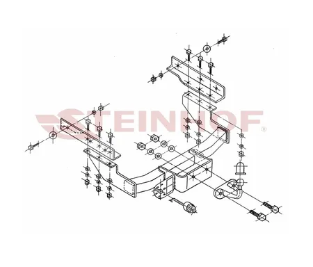 Фаркоп Steinhof для Volkswagen Transporter T4 1990-2003 V-122 в 