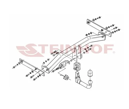 Фаркоп Steinhof для Volkswagen Tiguan 2007-2015 V-129 в 