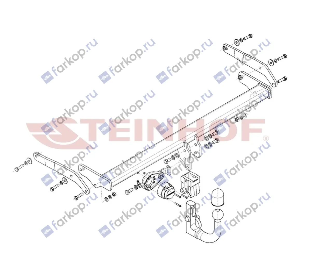 Фаркоп Steinhof для Audi A3 (седан, хетчбек) 2020- A-126 в 