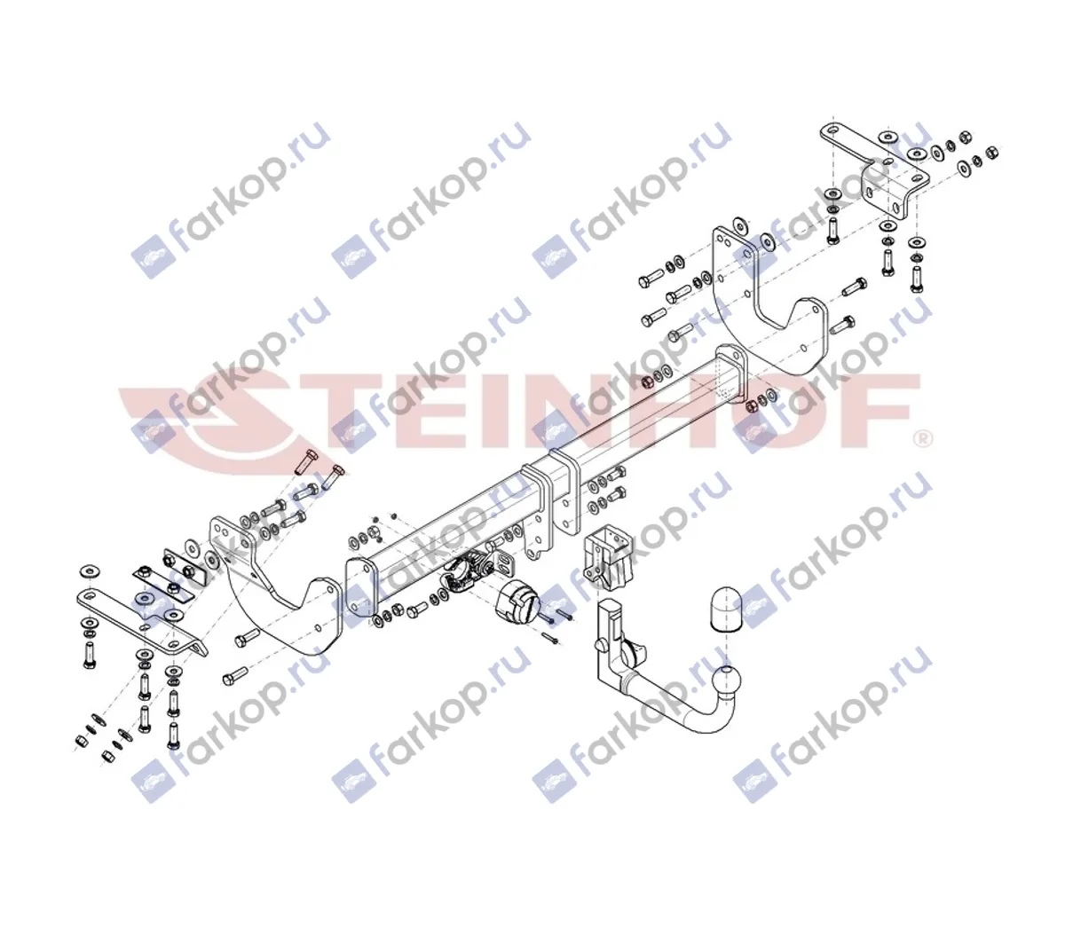 Фаркоп Steinhof для Renault Koleos 2016- R-052 в 