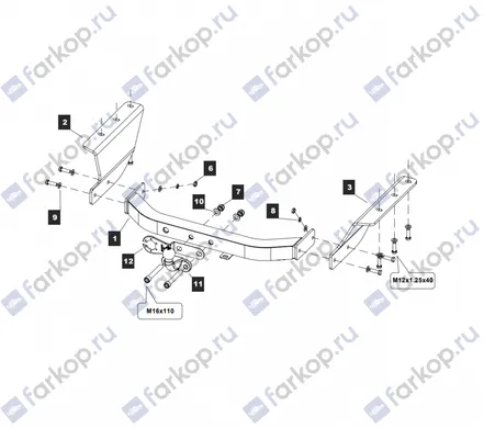 Фаркоп Baltex для Dodge Nitro 2006-2011 04243708 в 