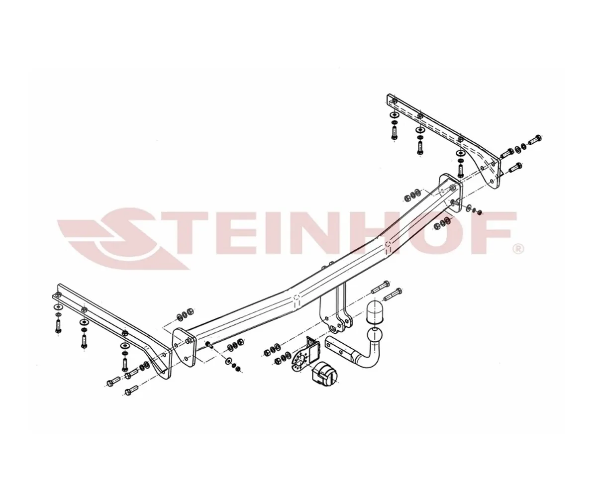 Фаркоп Steinhof для Chrysler Voyager 2005-2008, (stow'n go) C-205 в 