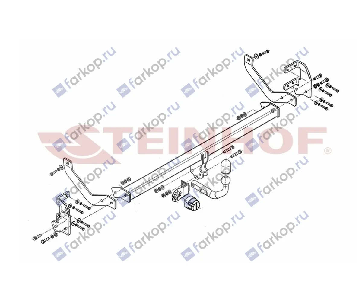 Фаркоп Steinhof для Citroen C5 2008-2016 C-037 в 