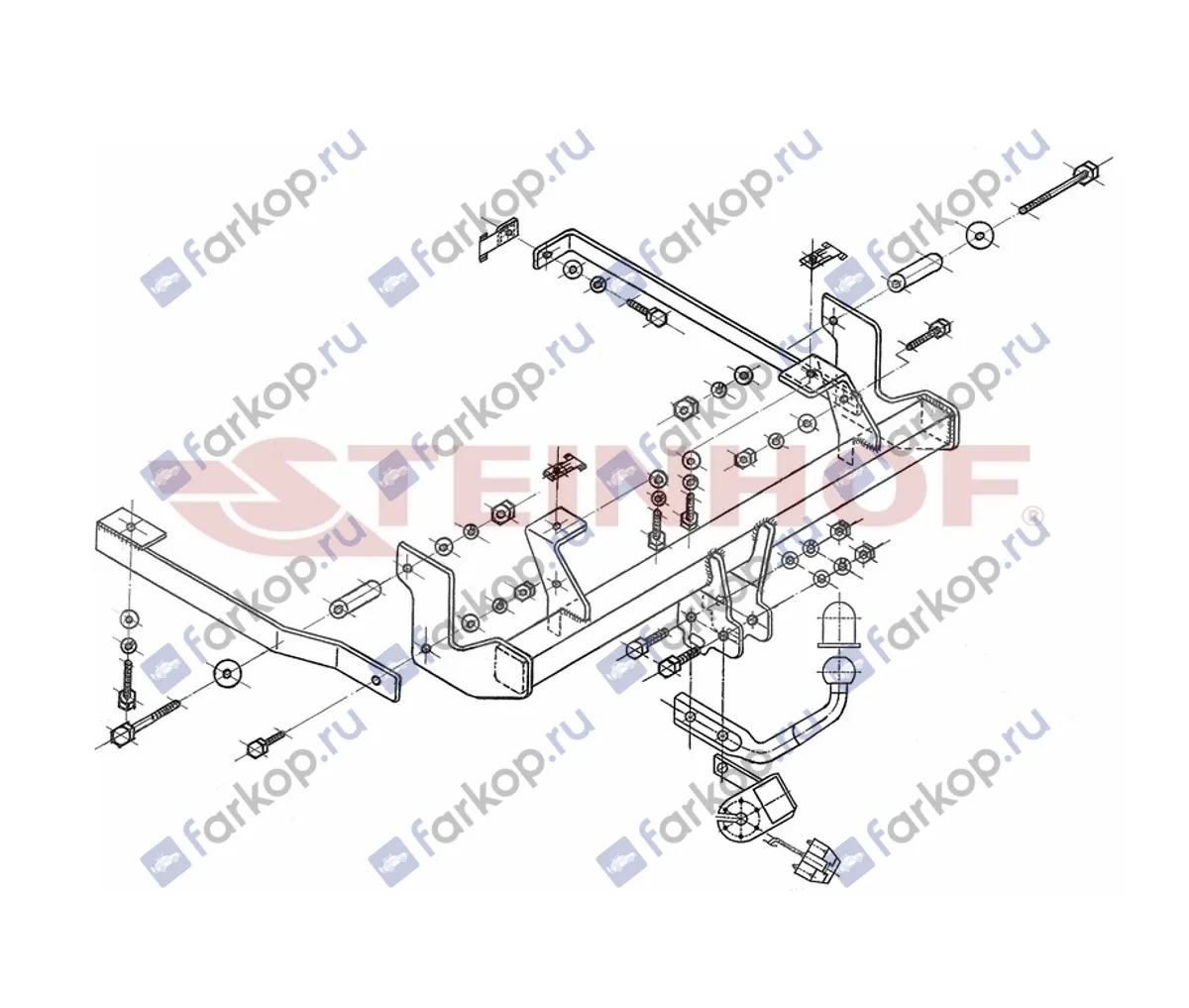 Фаркоп Steinhof для Citroen C8 2008-2014 F-147 в 