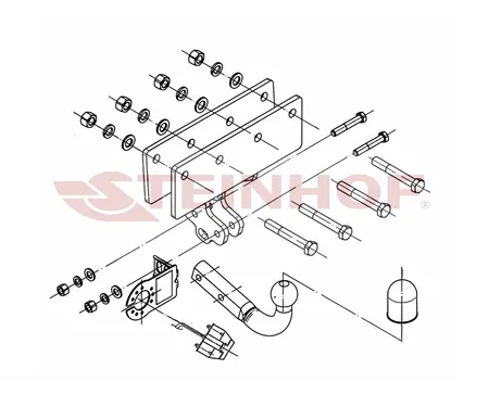 Фаркоп Steinhof для Jeep Commander 2006-2011 J-050/1 в 