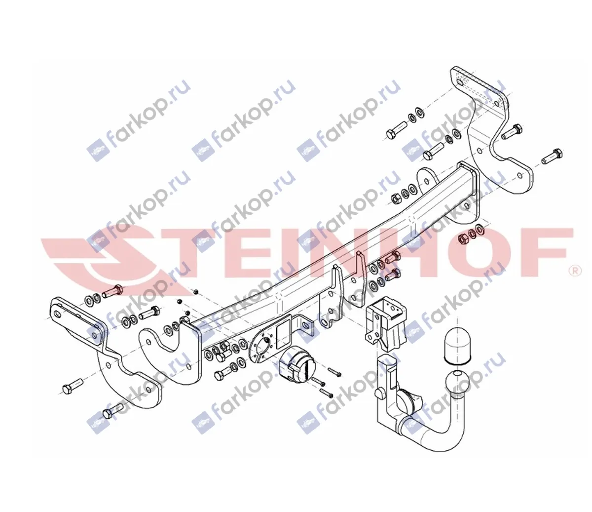 Фаркоп Steinhof для Kia Optima 2016-2020 K-044 в 