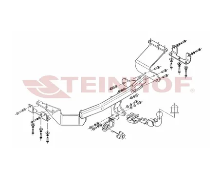 Фаркоп Steinhof для Citroen C-Crosser 2007-2012 M-355 в 