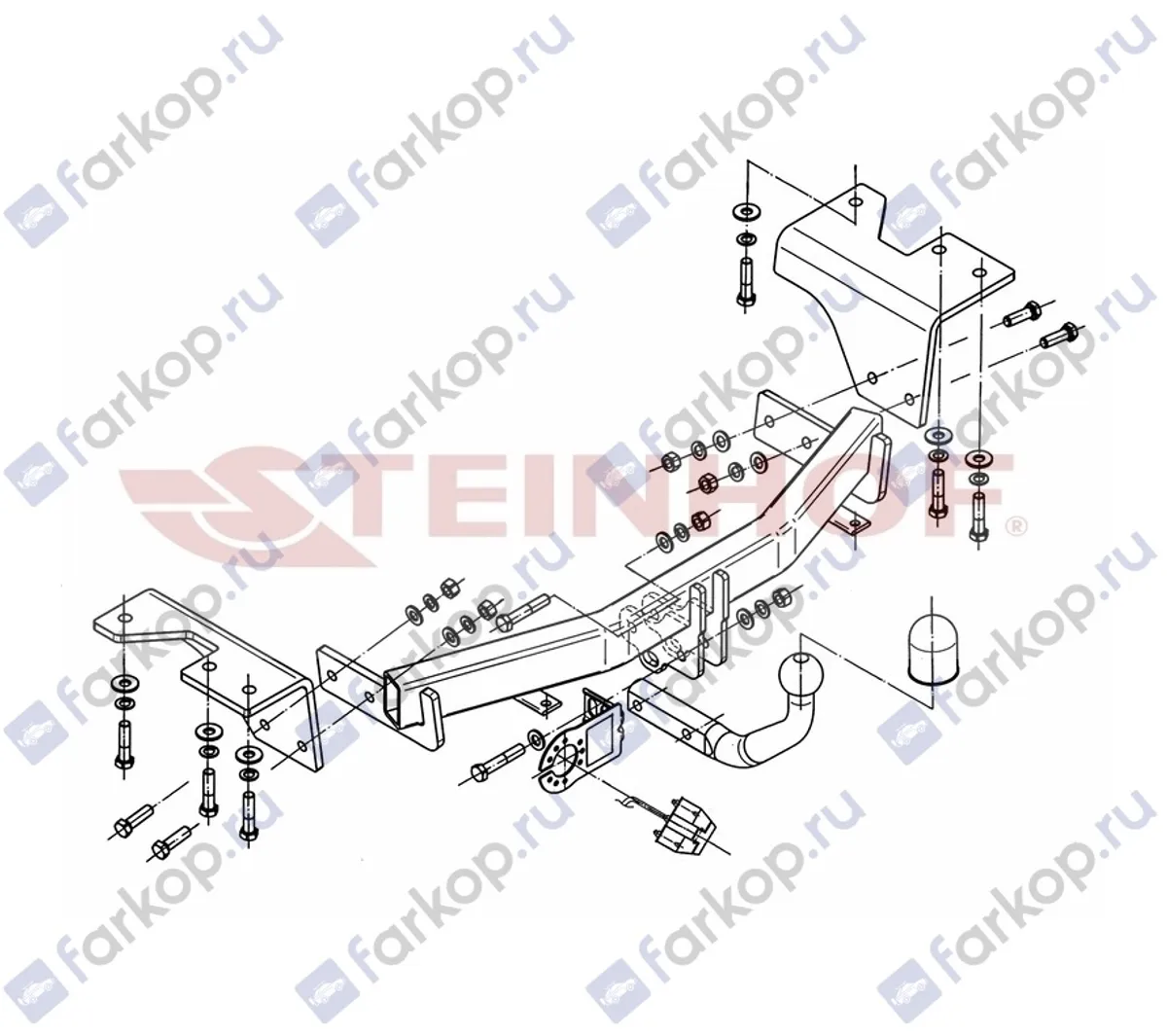 Фаркоп Steinhof для Toyota Verso 2009-2012 T-210 в 