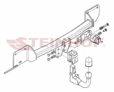 Фаркоп Steinhof для BMW X1 (E84) 2009-2015 B-051 в 