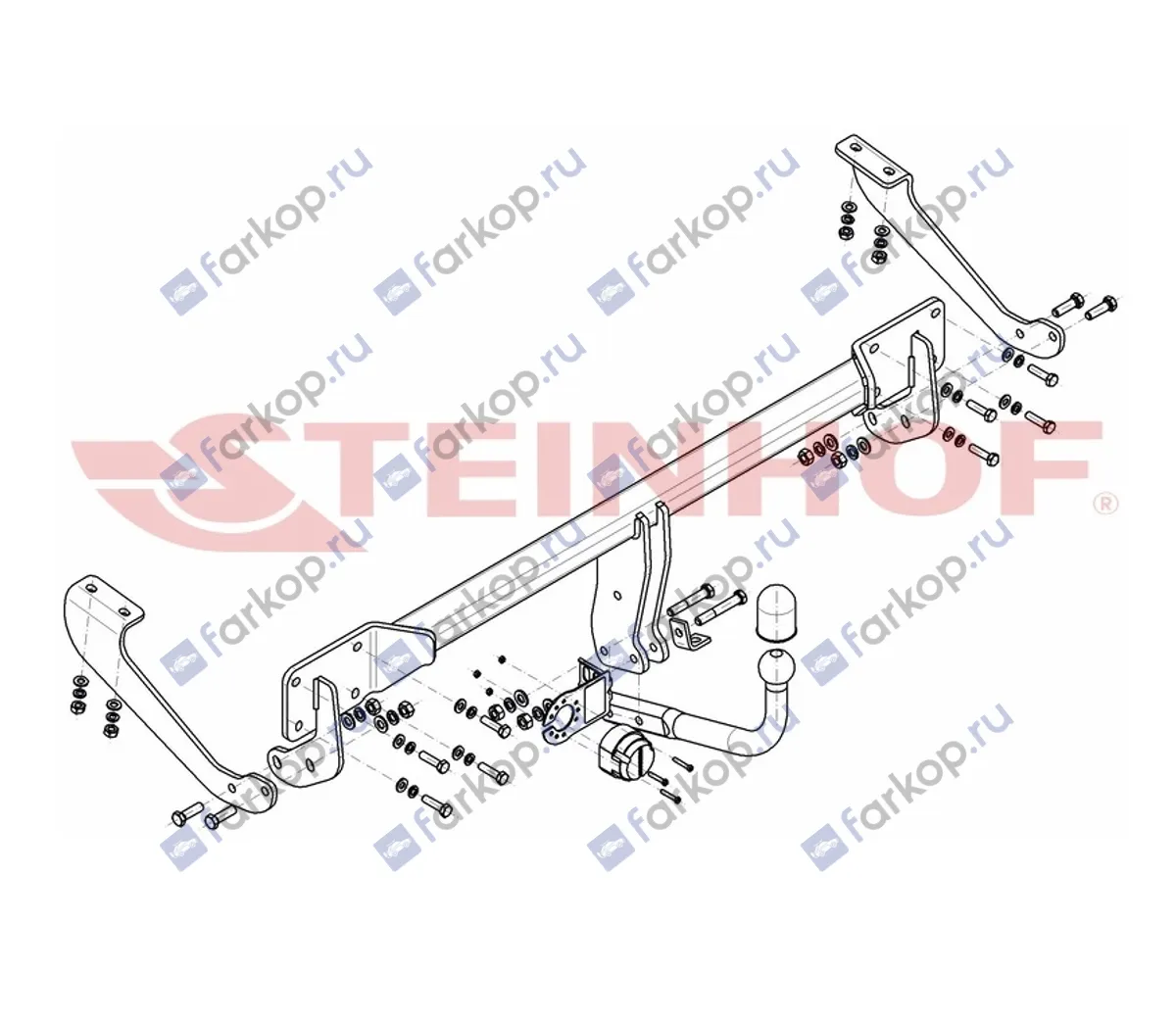 Фаркоп Steinhof для Citroen DS5 2011-2015 C-055 в 