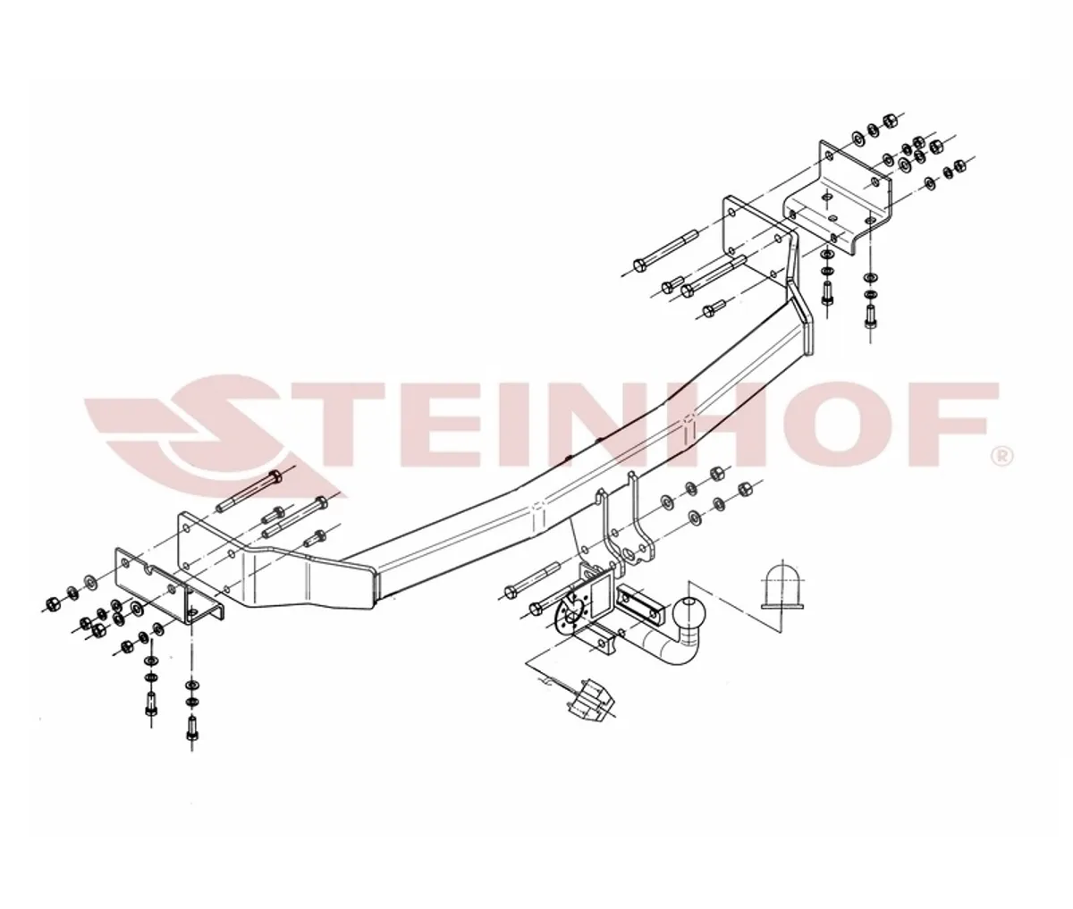 Фаркоп Steinhof для Hyundai Santa Fe 2006-2012 H-272 в 