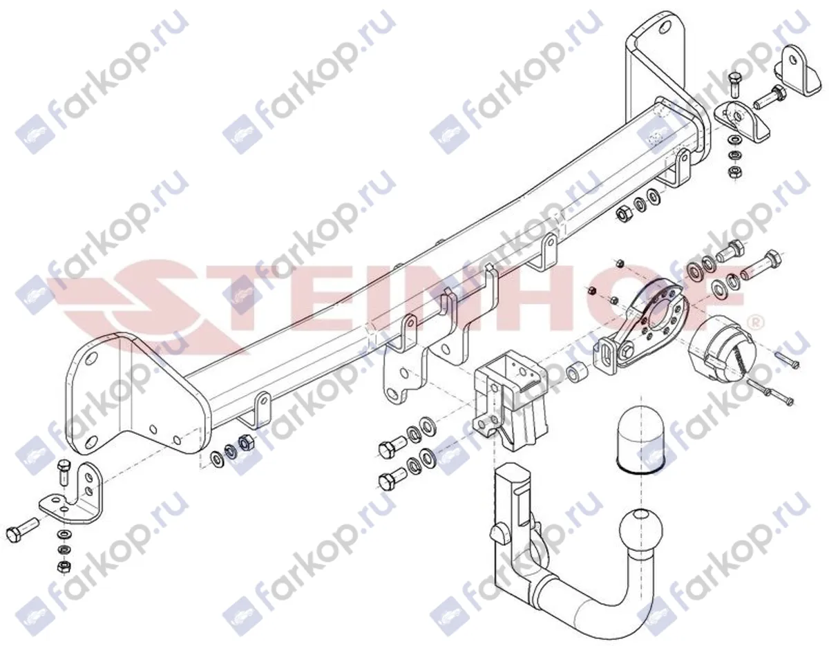 Фаркоп Steinhof для BMW 6 серия 2017- B-083 в 