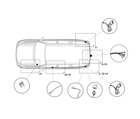 Электрика фаркопа Hak-System (7 pin) для Renault Dokker 2012-2017 12620508 в 