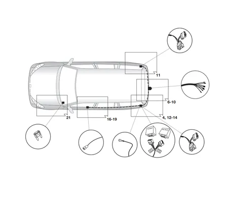 Электрика фаркопа Hak-System (7 pin) для Renault Dokker 2017- 12620518 в 