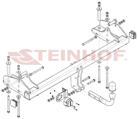 Фаркоп Steinhof для Ssang Yong Musso Grand (2WD\4WD) 2019- S-480 в 