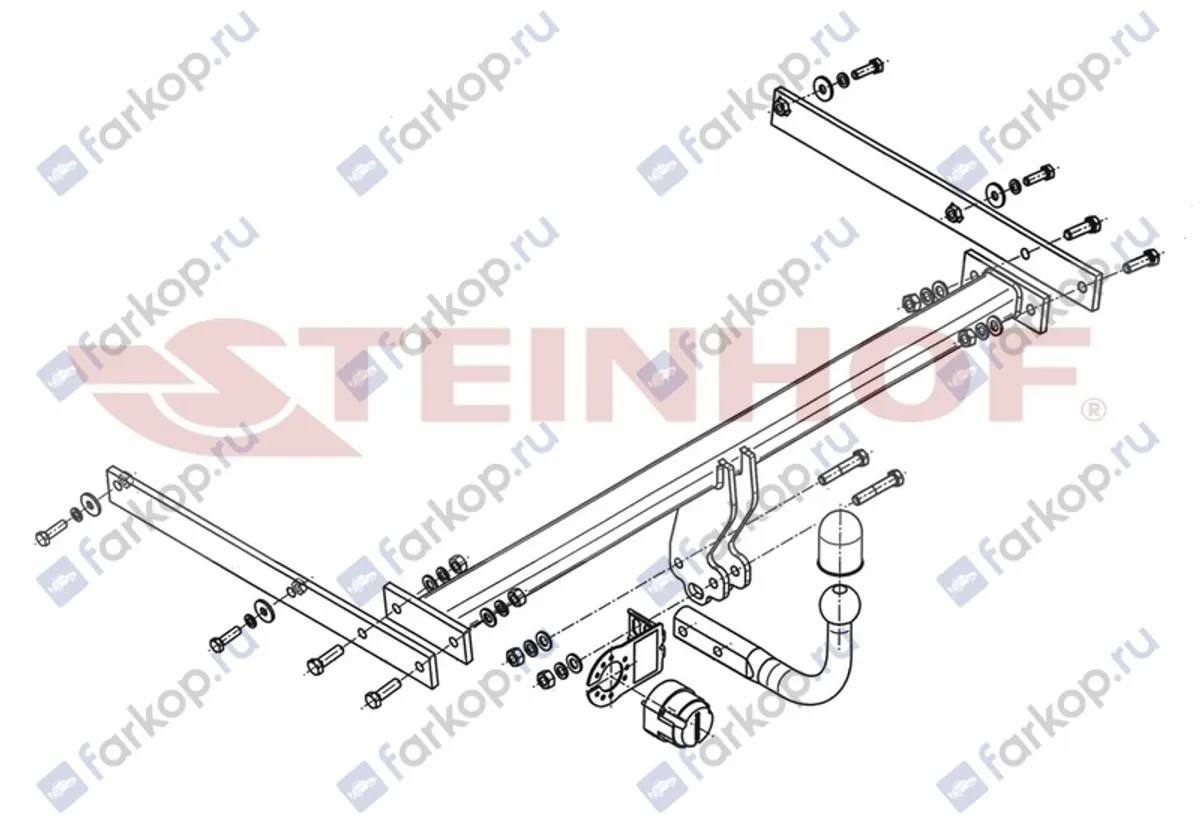 Фаркоп Steinhof для Ford Focus хетчбэк 2011-2018 F-249 в 