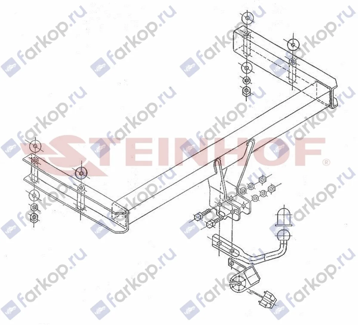 Фаркоп Steinhof для Audi A6 1997-2005 A-082 в 