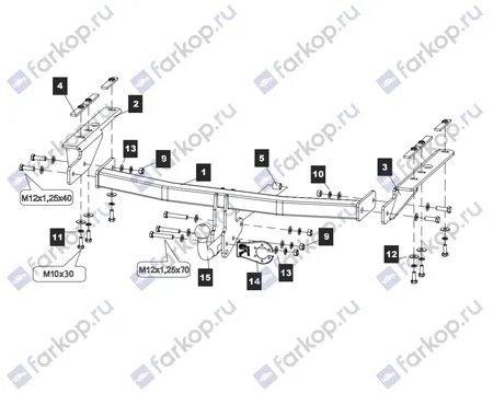 Фаркоп Baltex для Haval M6 2017- 28346012 в 