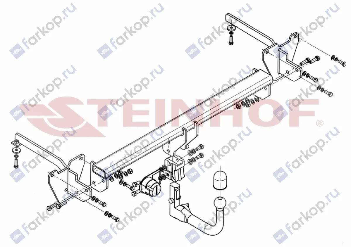 Фаркоп Steinhof для Opel Combo 2012-2017 F-069 в 