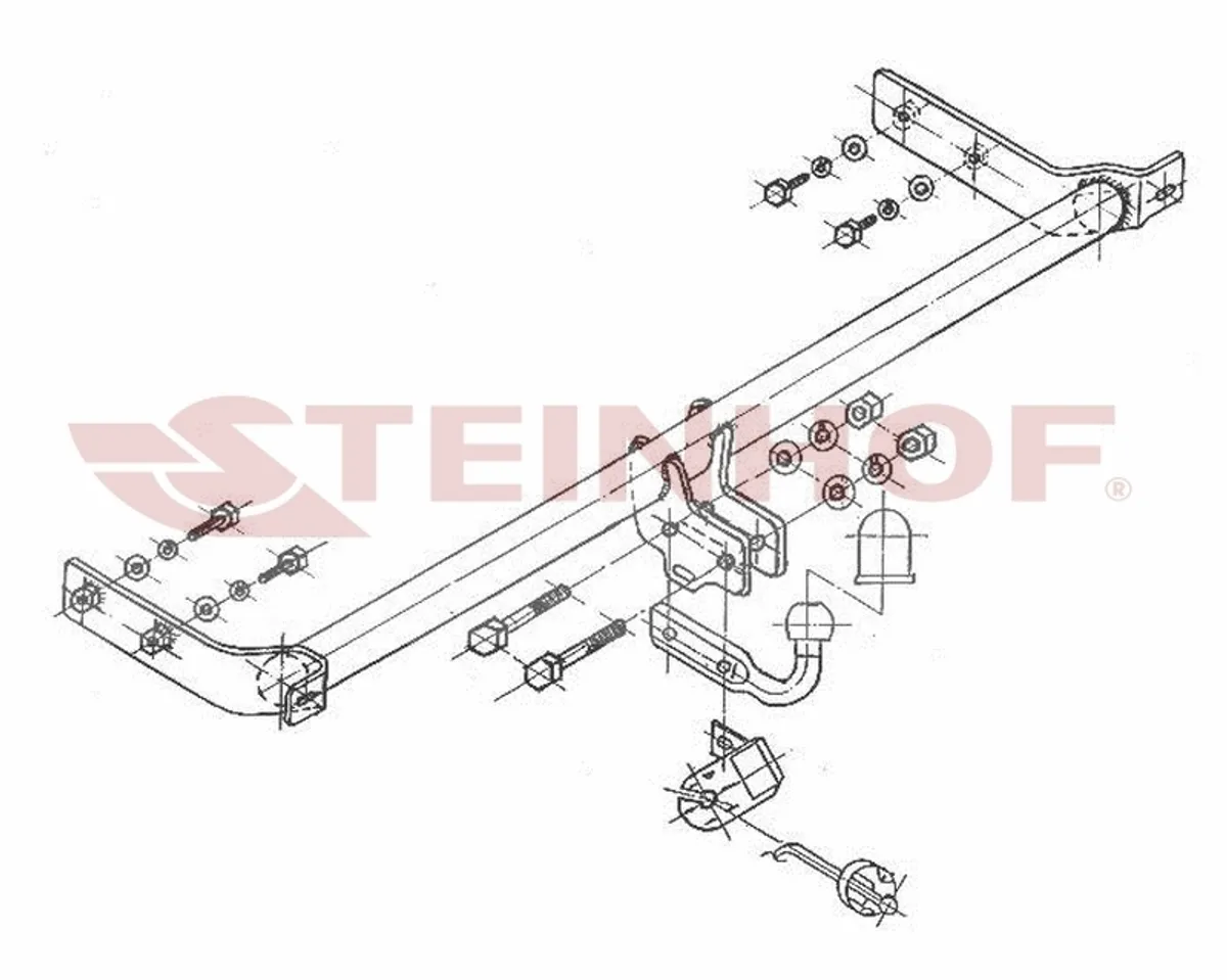 Фаркоп Steinhof для Volkswagen Passat 1988-1993 V-098 в 