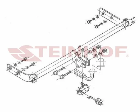 Фаркоп Steinhof для Volkswagen Passat 1988-1993 V-098 в 