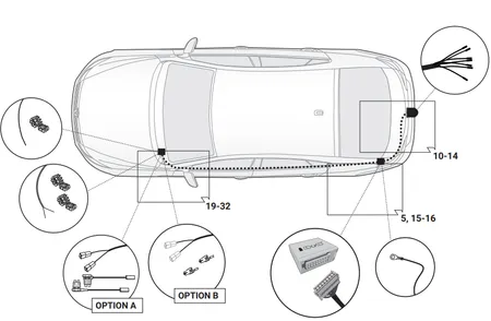 Электрика фаркопа Hak-System (7 pin) для Volkswagen Arteon 2017-2024 12500601 в 