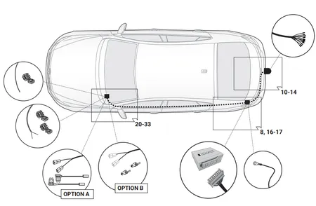 Электрика фаркопа Hak-System (13 pin) для Volkswagen Arteon 2017-2024 21500601 в 