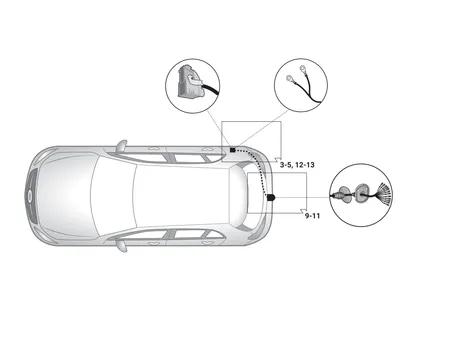 Электрика фаркопа Hak-System (13 pin) для Infiniti QX30 2016- 21500641 в 