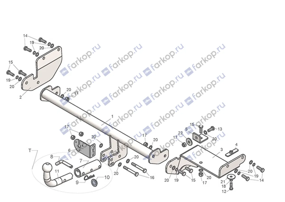 Фаркоп Лидер плюс для Solaris KRX 2024- K123-BA в 