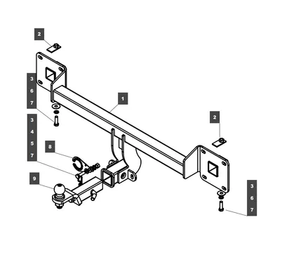 Фаркоп TowRus для LiXiang L7 2022-  289212 в 