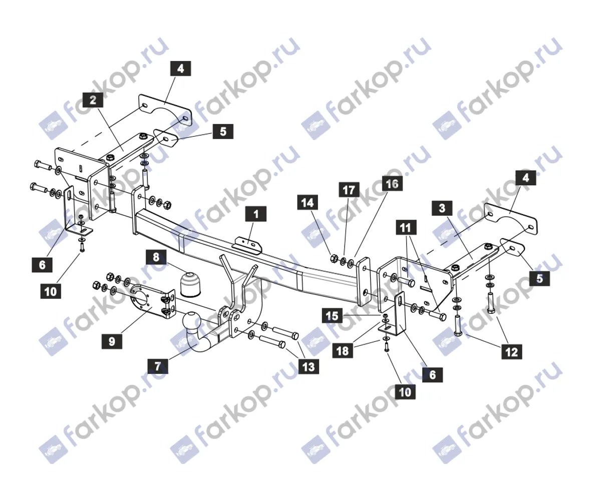 Фаркоп Sheriff для Soueast DX8S 2022- 5502.12 в 