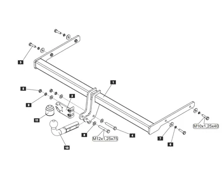 Фаркоп Sheriff для Volkswagen Polo (седан) 2010-2020 2882.12 в 