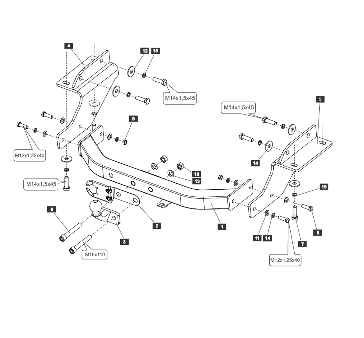 Фаркоп Sheriff для Jeep Grand Cherokee 2010-2022 3894.21 в 