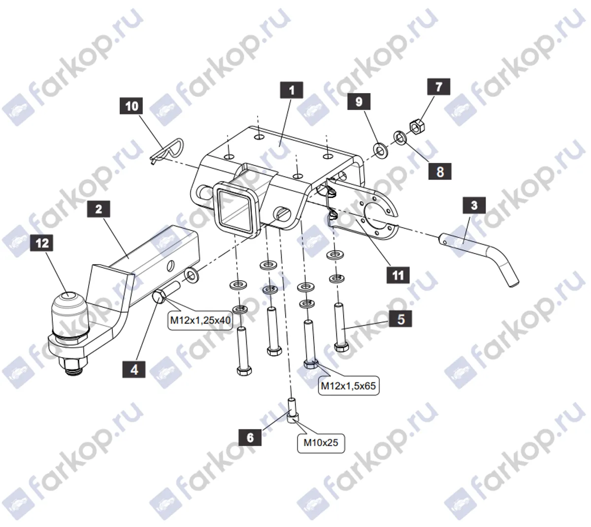 Фаркоп Sheriff для Volkswagen Amarok 2010- 3981.31 в 