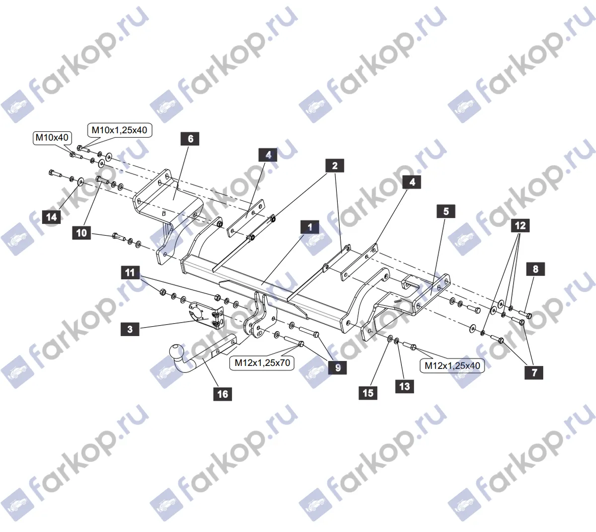 Фаркоп Sheriff для Hyundai Tucson 2019-2021 4185.12 в 