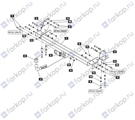 Фаркоп Sheriff для Toyota Hiace 2020- 4510.12 в 