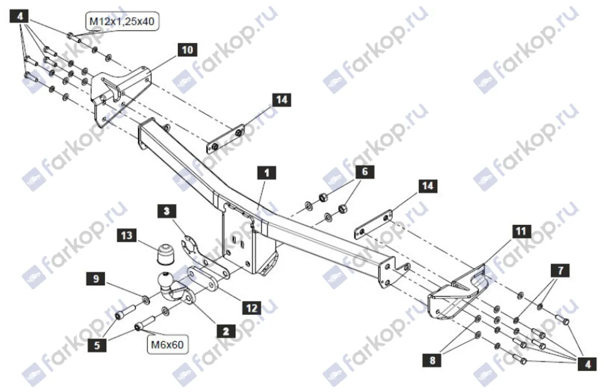 Фаркоп Sheriff для Haval H5 2020-2021 4543.21 в 