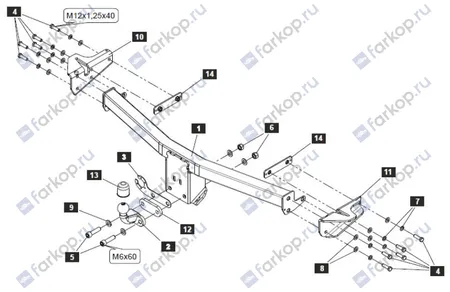 Фаркоп Sheriff для Haval H5 2020-2021 4543.21 в 