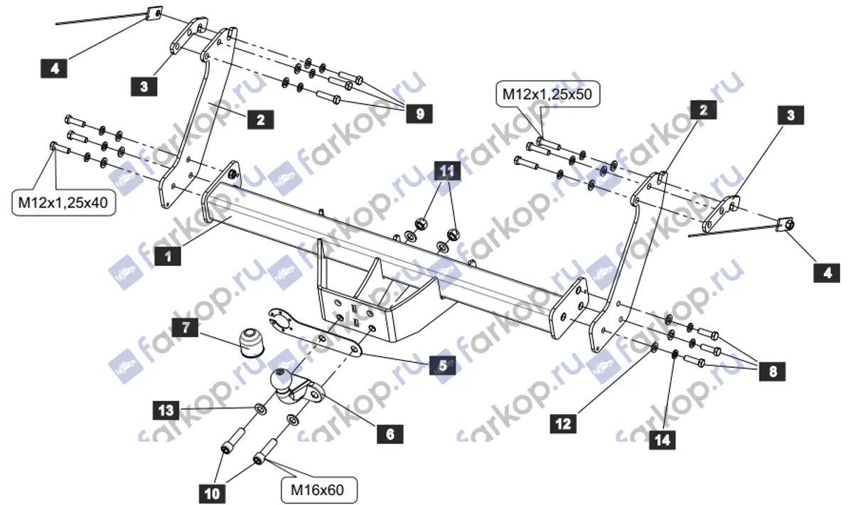 Фаркоп Sheriff для Great Wall Poer 2021 - 4545.21 в 