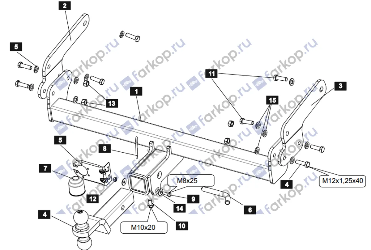 Фаркоп Sheriff для Toyota RAV4 2018- 4550.32 в 