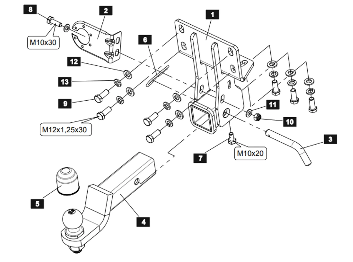 Фаркоп Sheriff для Toyota Land Cruiser 300 2021- 4830.32 в 