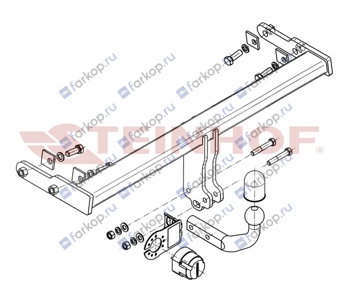 Фаркоп Steinhof для Volvo S60 2010-2018 V-292 в 