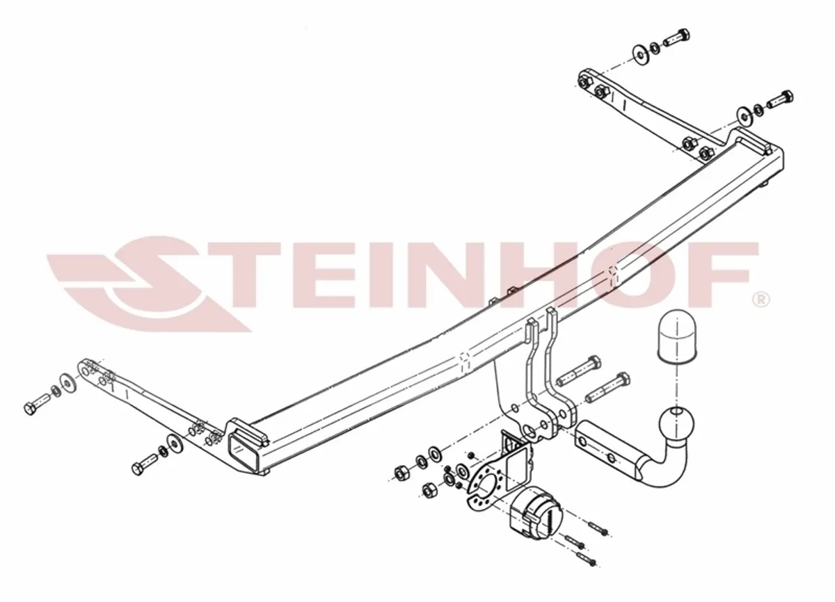 Фаркоп Steinhof для Skoda Octavia (3,5 дв) 2013-2020 V-062 в 