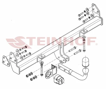 Фаркоп Steinhof для Land Rover Freelander 1998-2007 L-100/1 в 