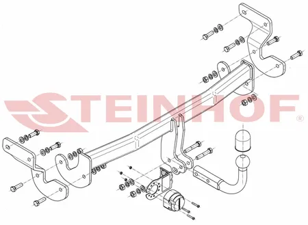 Фаркоп Steinhof для Hyundai i40 2011- H-251 в 