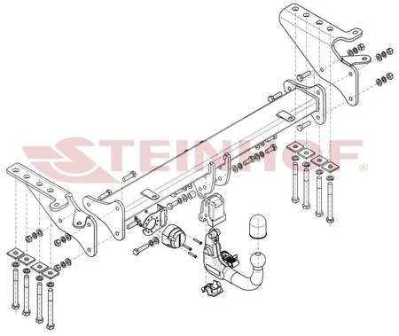 Фаркоп Steinhof для Volkswagen Amarok 2022- F-320 в 
