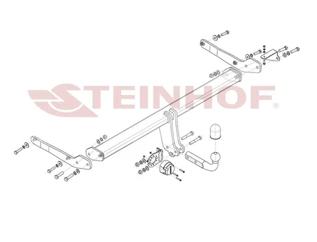Фаркоп Steinhof для Volkswagen Tiguan 2017- V-170 в 