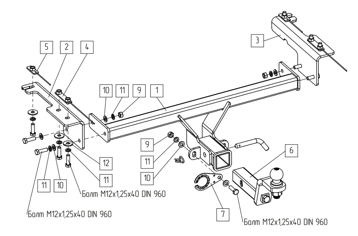 Фаркоп TowRus для Belgee X50 2023- 299413 в Россия